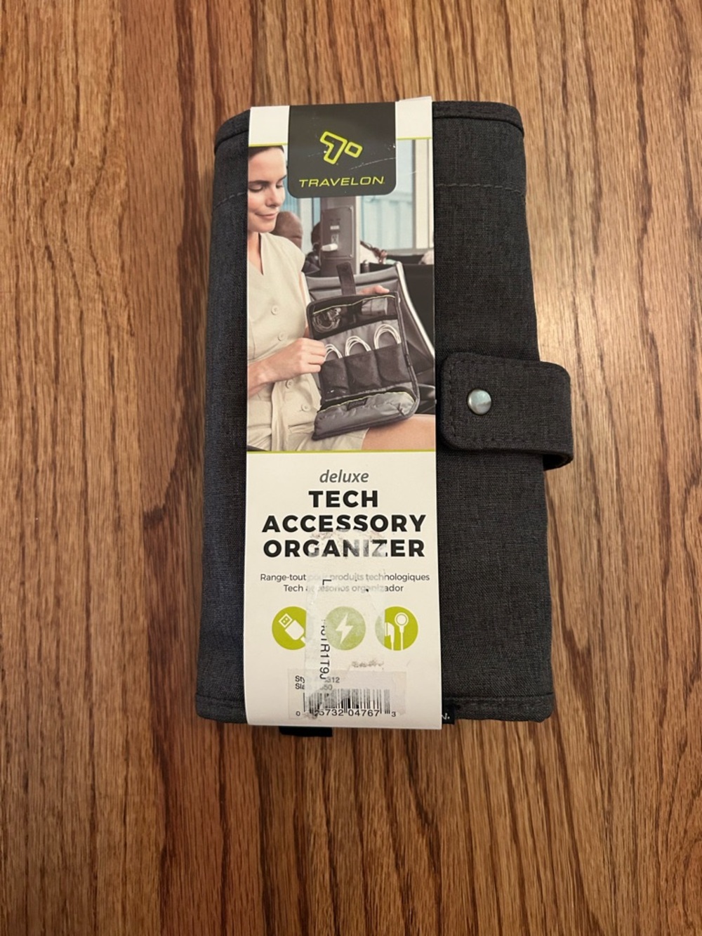 Travelon Charcoal Gray Deluxe Tech Accessory Organizer.